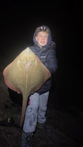 J j Clark with a Small Eyed Ray of 8lb 4oz 8dr