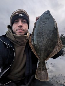 Steve King with a Flounder of 2lb 3oz 8dr