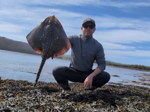 Steve King with a Thornback Ray of 9lb 13oz