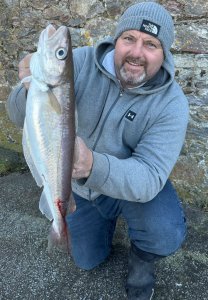 Gav Cuthbertson with a Whiting of 2lb 4oz 8dr