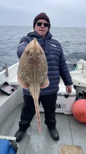Clive way with a Spotted Ray of 5lb 9oz