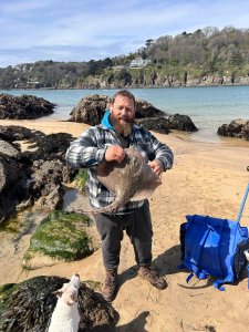 Gatty Gatland with a Thornback Ray of 5lb 5oz 8dr