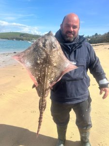 Dean Bailey with a Thornback Ray of 9lb 6oz 12dr