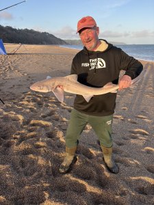 Bill Liddicoat with a Smoothhound of 10lb 7oz