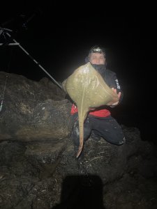 Josh Clark with a Small Eyed Ray of 10lb 2oz