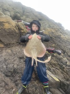 J j Clark with a Small Eyed Ray of 5lb 6oz