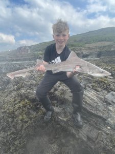 J j Clark with a Smoothhound of 6lb 7oz 8dr