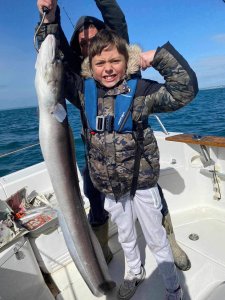 Harry Farley with a Conger Eel of 23lb 10oz