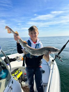 Harry Farley with a Bull Huss of 9lb 10oz
