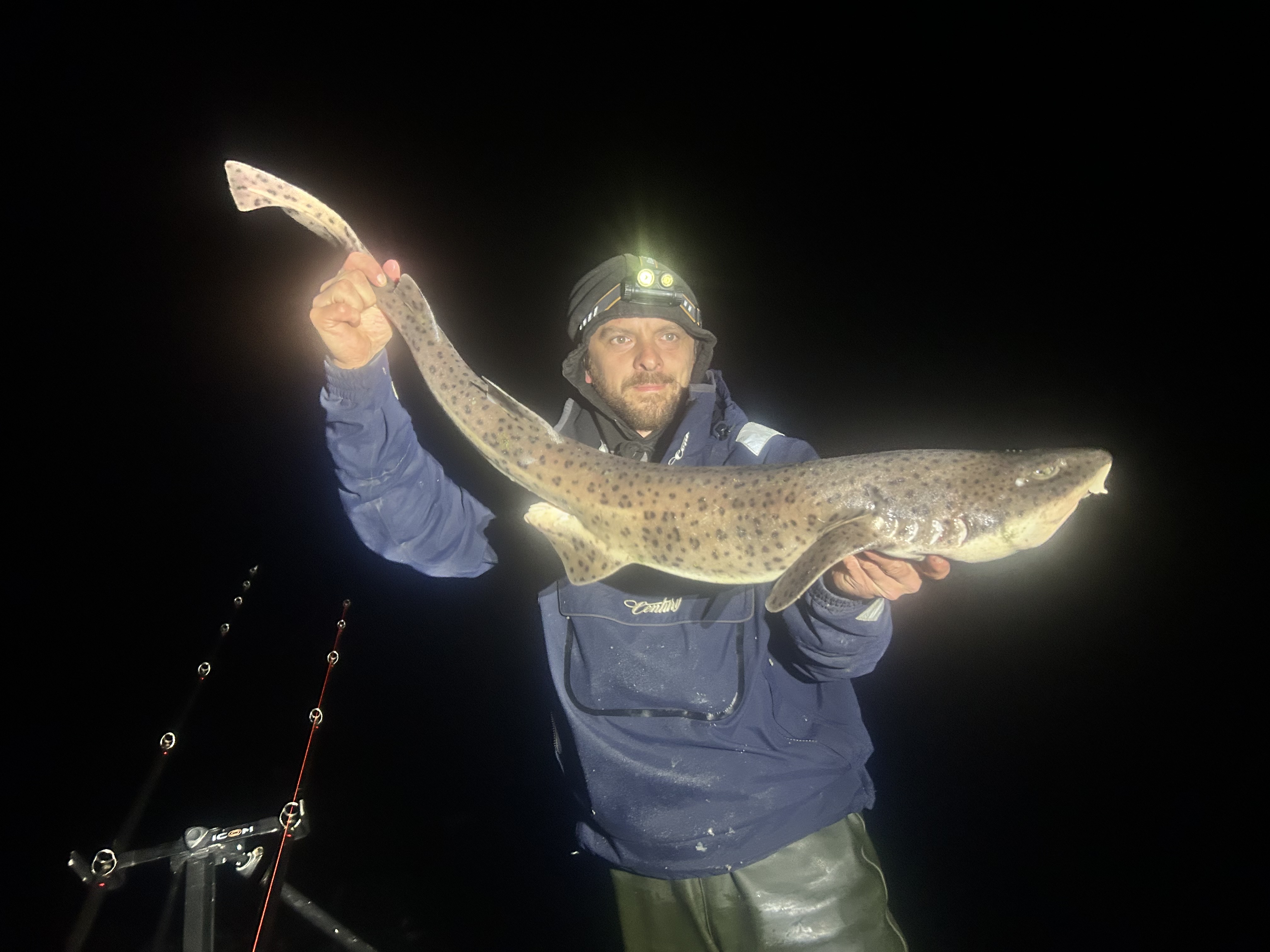 Matthew Parry with a Bull Huss of 11lb 15oz